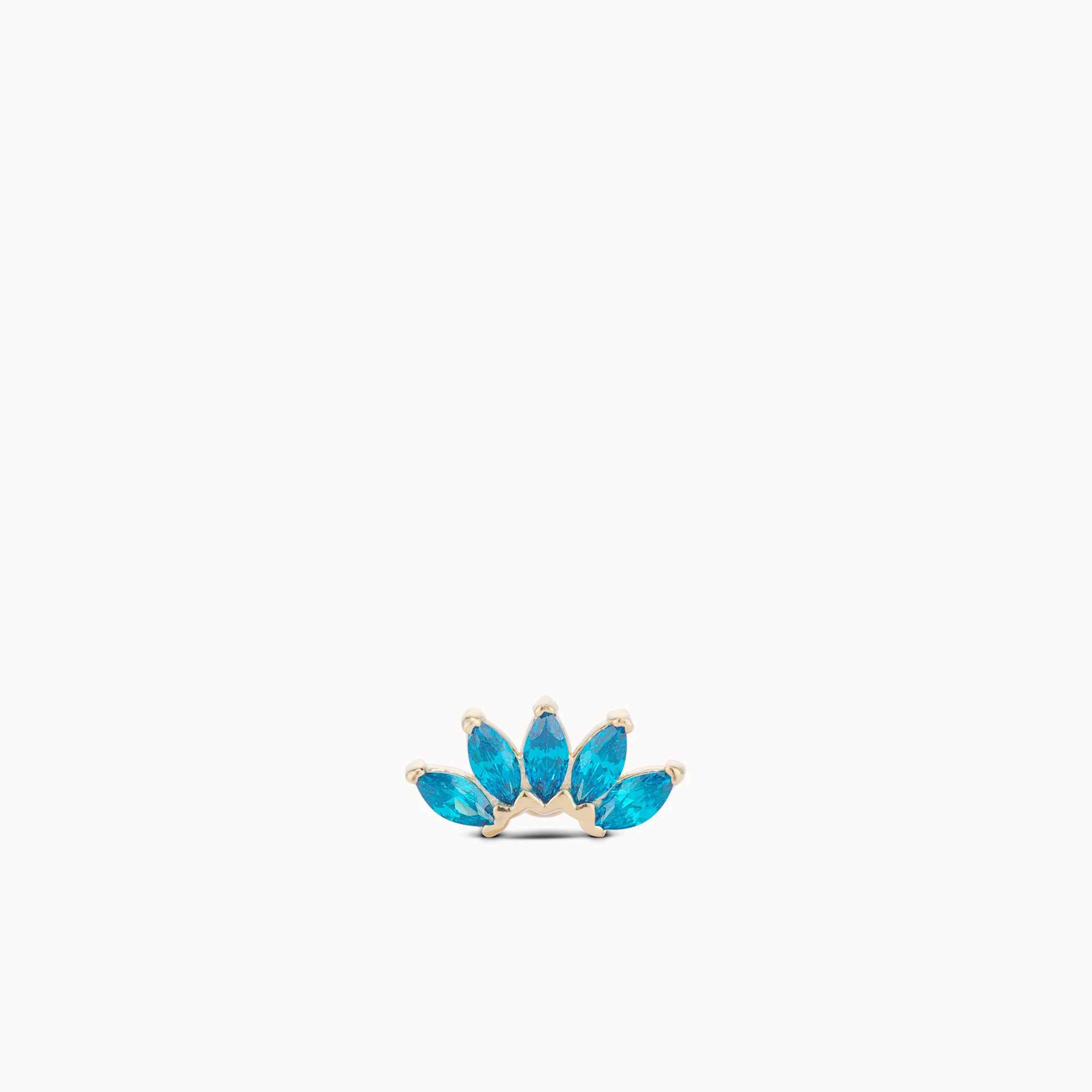14k Arch Marquis Flat Back Stud - Image 3
