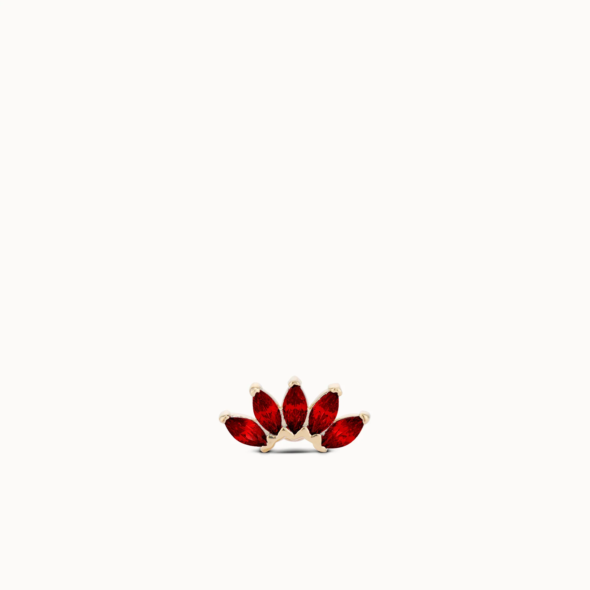 14k Arch Marquis Flat Back Stud - Image 4