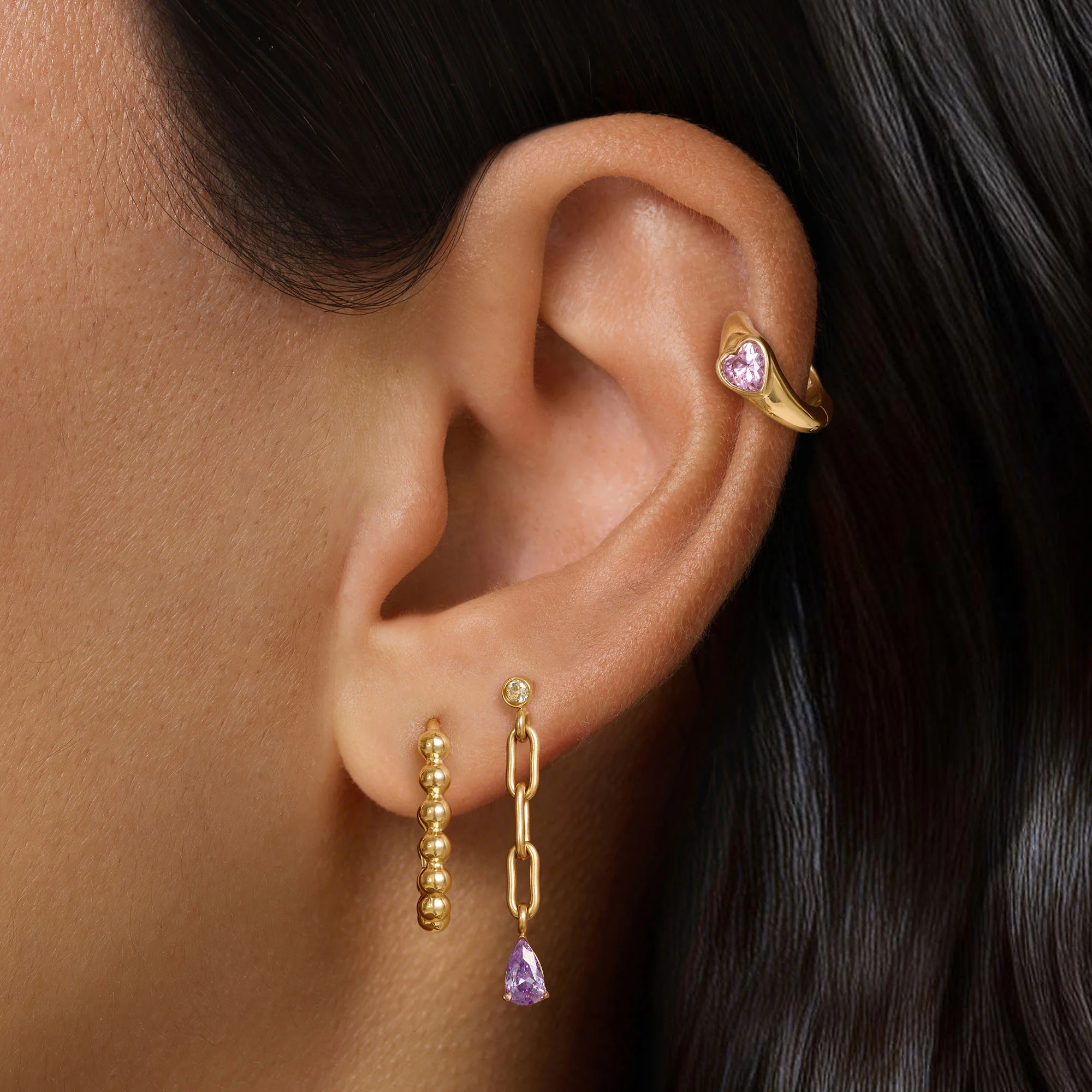 Oval Bead Hoops - Image 2