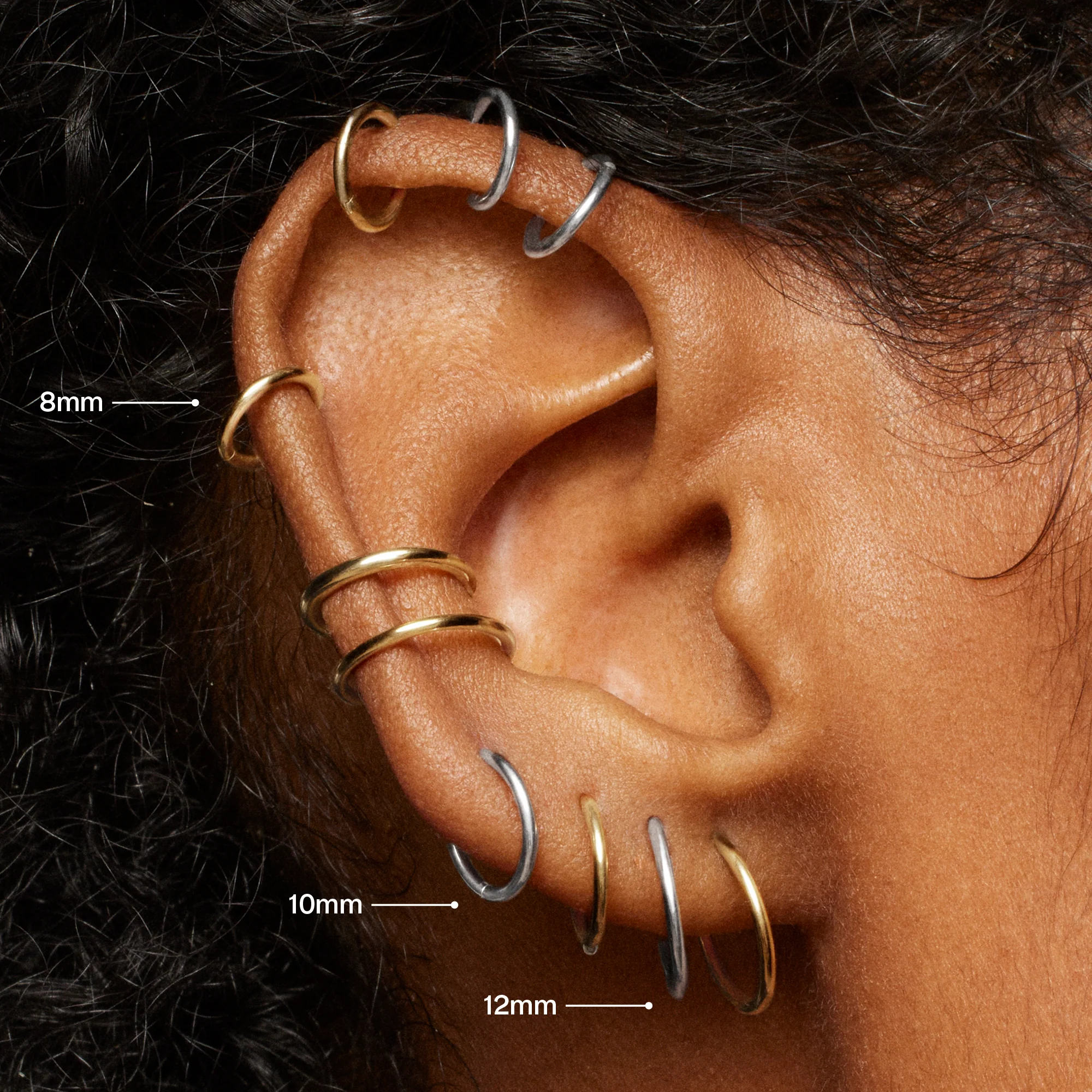 24k Endless Hoop 10mm - Image 8