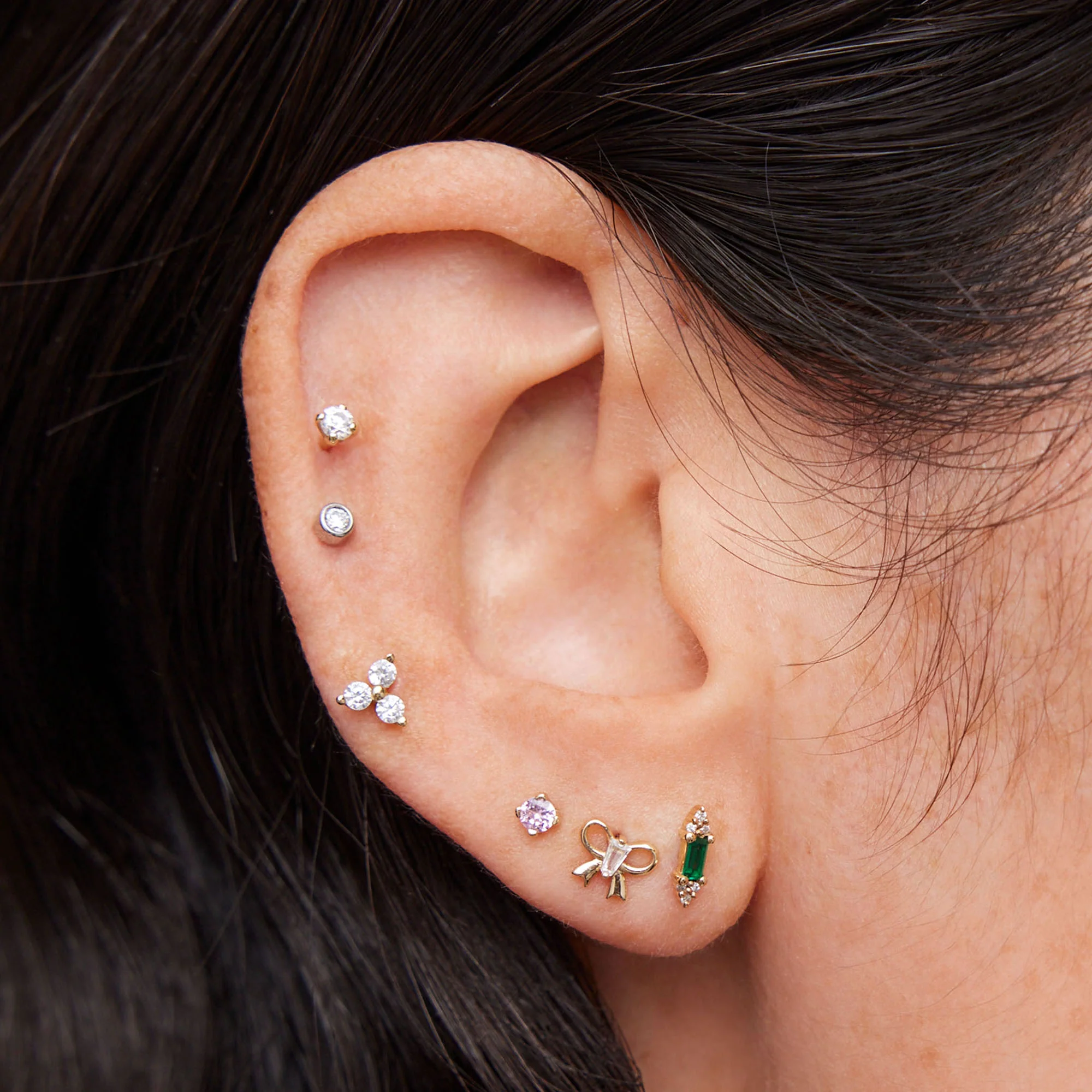 CZ Flat Back Stud - 2.5mm - Image 3