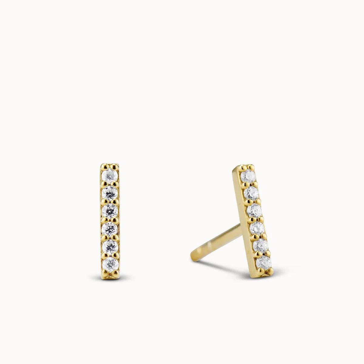 April Birthstone Bar Studs