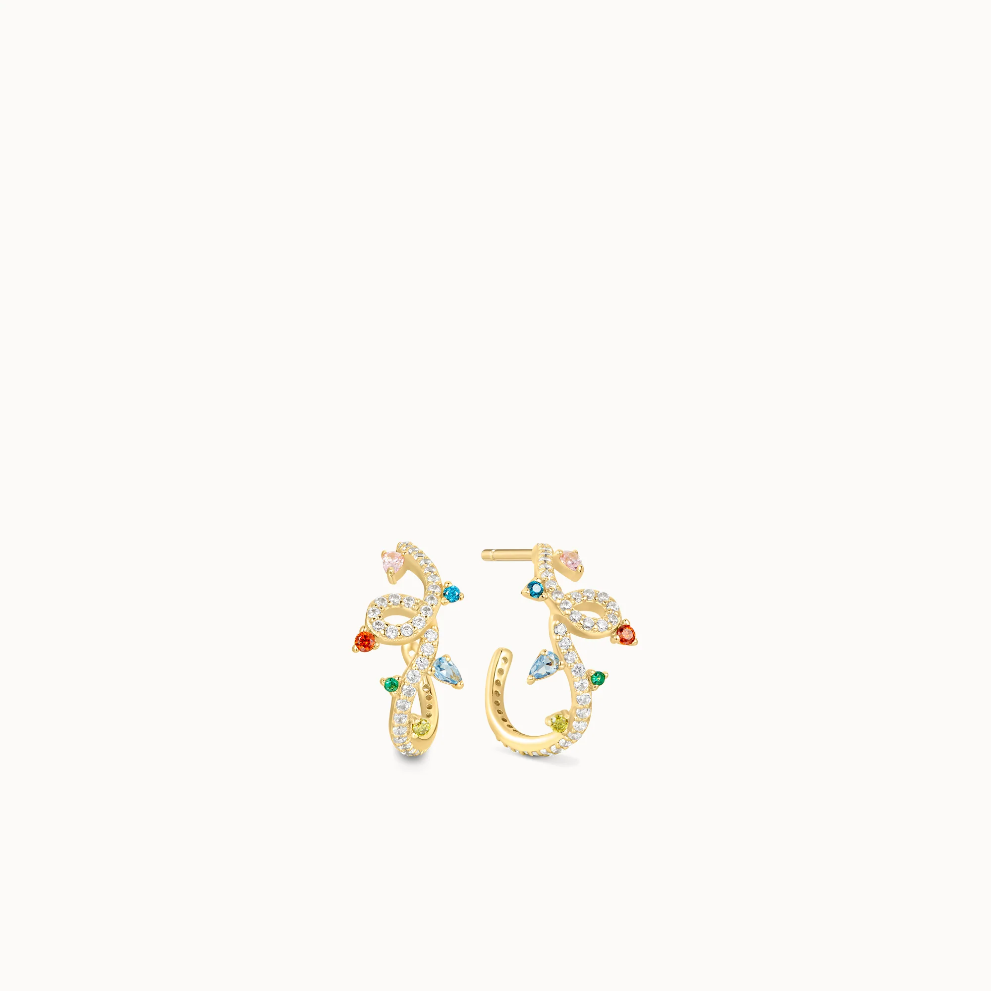 Christmas Lights CZ Hoops
