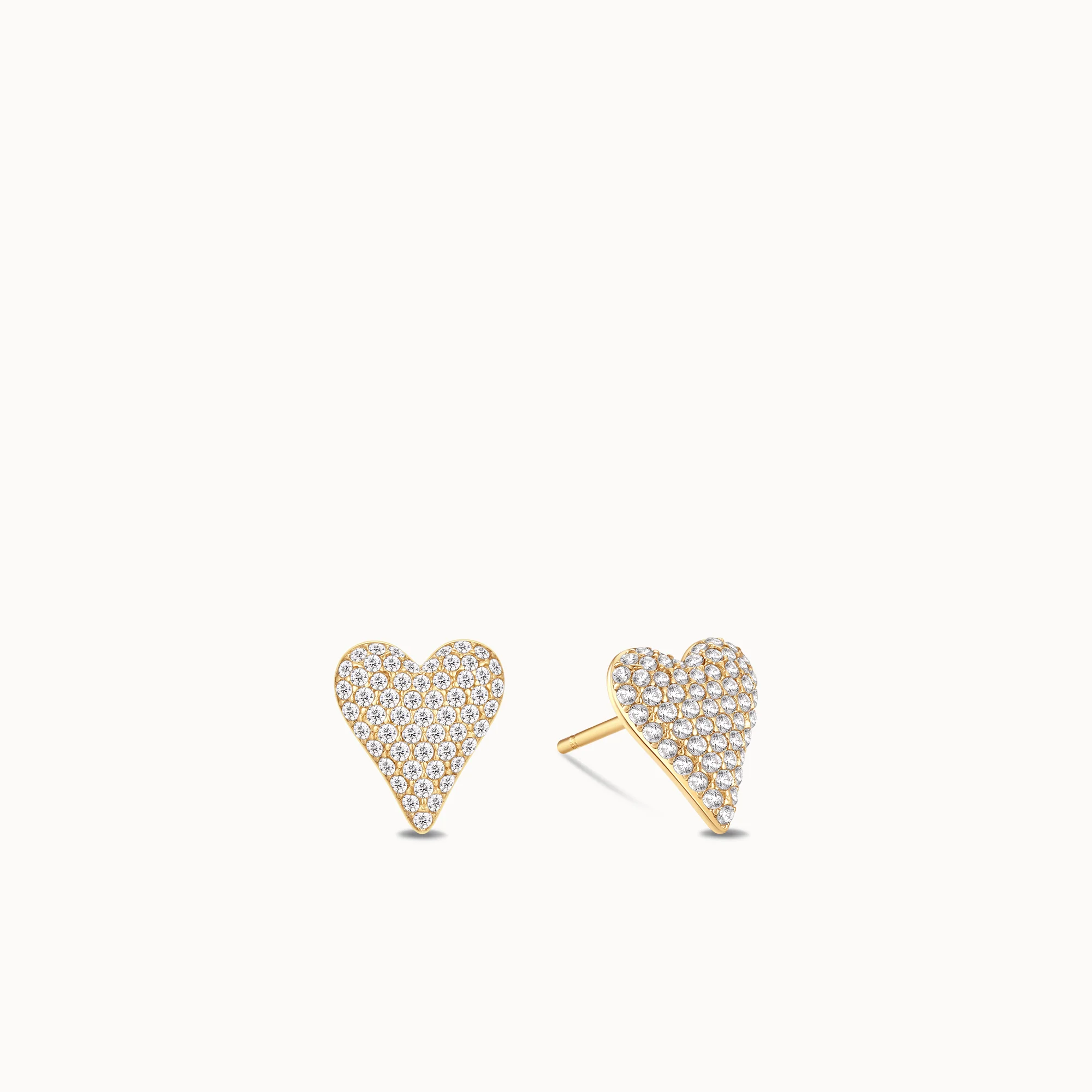 CZ Heart Studs