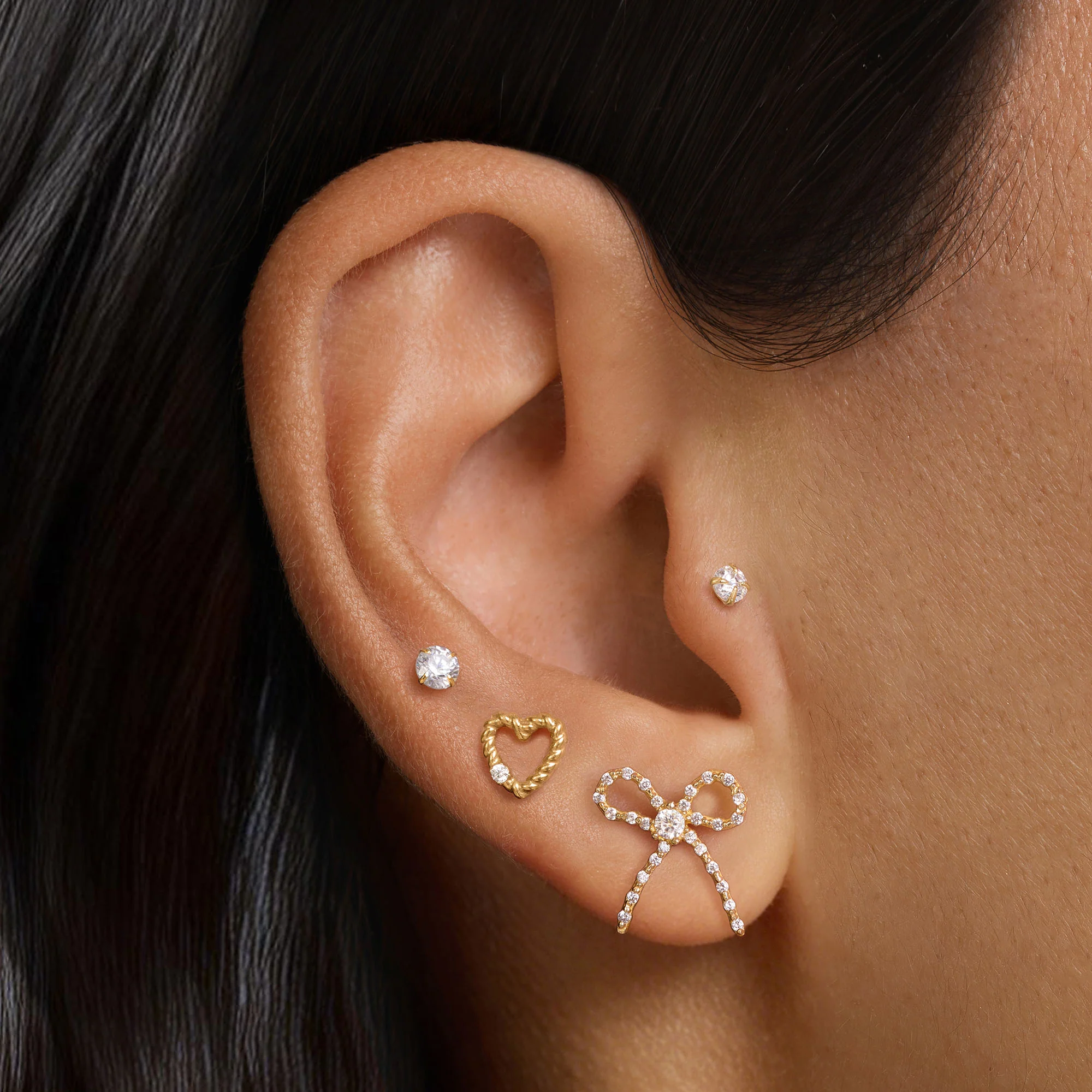 Rope Heart Studs - Image 2